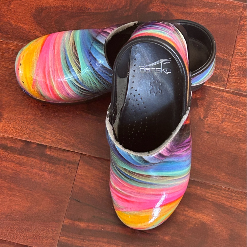 Colorful Swirl Dansko Clogs Size 36